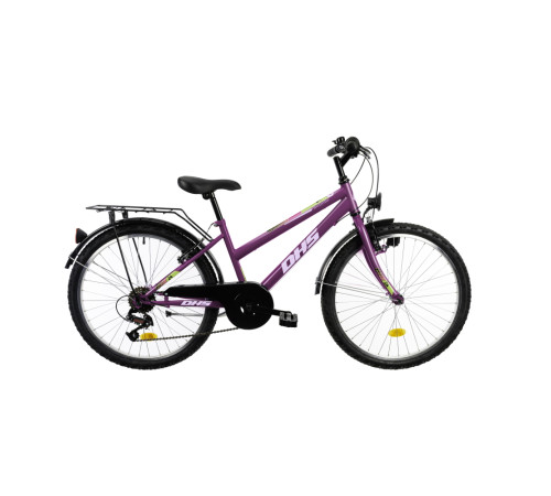 Дитячий велосипед DHS 2414 24' - model 2021 - фіолетовий Дитячий велосипед DHS 2414 24' - model 2021 - фіолетовий