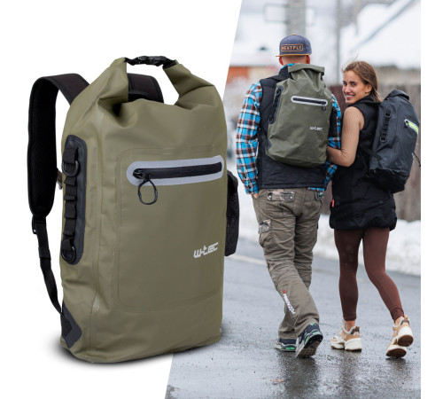 Водонепроникний мотоциклетний рюкзак W-TEC Uphills - хакі