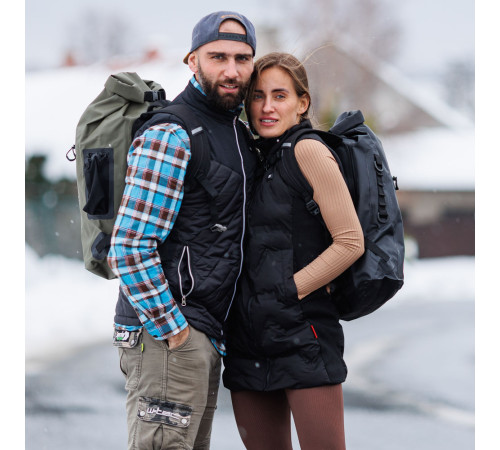 Водонепроникний мотоциклетний рюкзак W-TEC Uphills - хакі