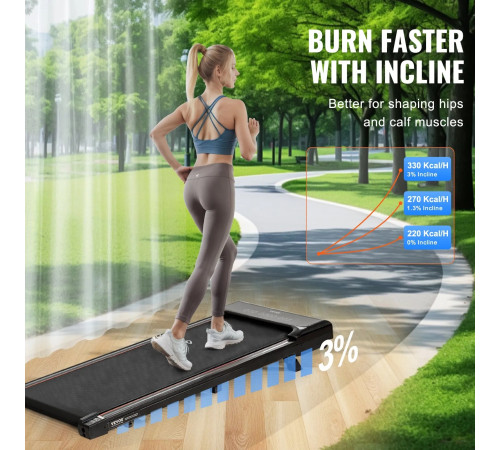 Бігова доріжка VEVOR, чорна