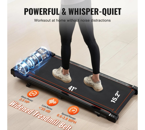 Бігова доріжка VEVOR, чорна