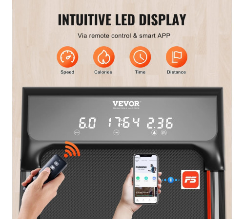 Бігова доріжка VEVOR, чорна