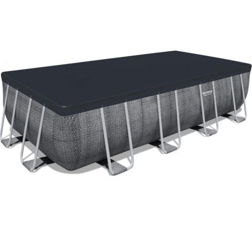 Басейн каркасний прямокутний Bestway Rack Pool, 488 x 244 x 122 см - сірий