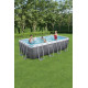 Басейн каркасний прямокутний Bestway Rack Pool, 488 x 244 x 122 см - сірий