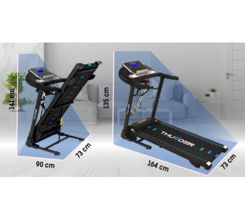 Бігова доріжка електрична THUNDER RAPID-DS-BLACK Бігова доріжка електрична THUNDER RAPID-DS-BLACK