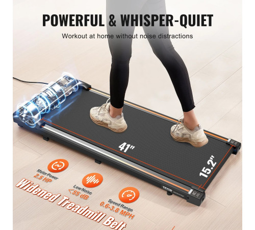 Бігова доріжка електрична VEVOR С7, чорна