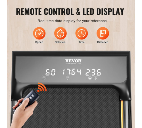 Бігова доріжка електрична VEVOR С7, чорна