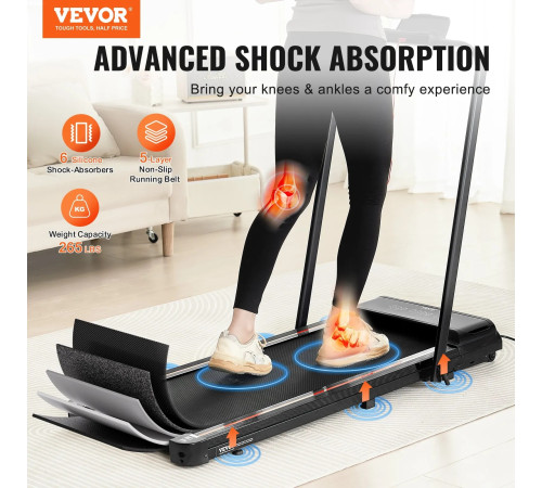 Бігова доріжка електрична VEVOR Q2F-3, чорна