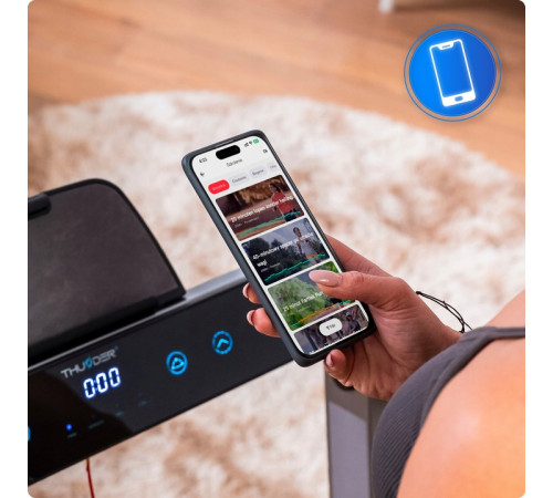 Бігова доріжка електрична THUNDER RACE-SILVER