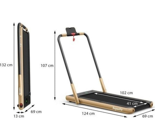 Бігова доріжка електрична Costway SP37513DE-YE