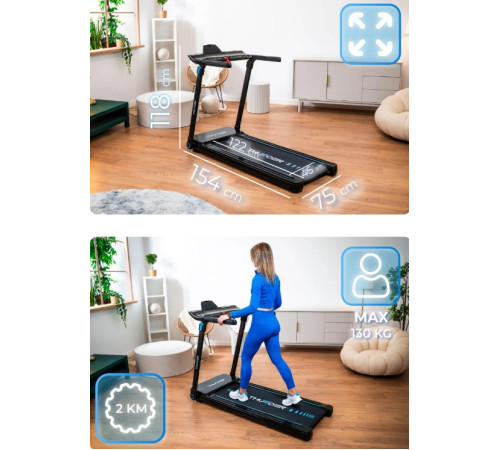 Бігова доріжка електрична THUNDER ULTRA-BLACK