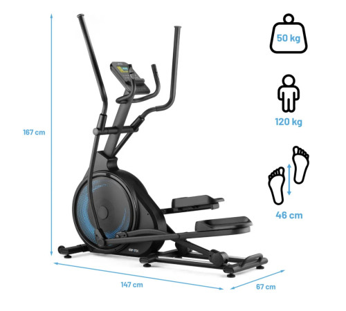 Орбітрек електромагнітний Gymtek XCF5000 чорний