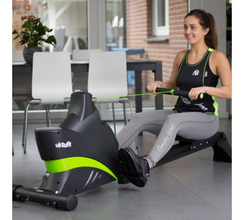 Веслувальний тренажер VIRTUFIT, чорно-зелений