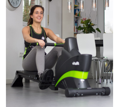 Веслувальний тренажер VIRTUFIT, чорно-зелений