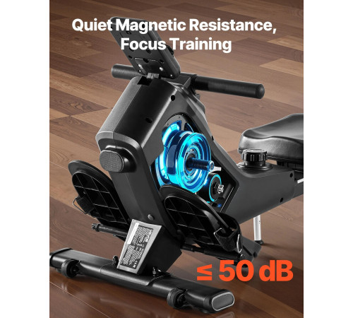 Веслувальний тренажер електричний VEVOR, чорний