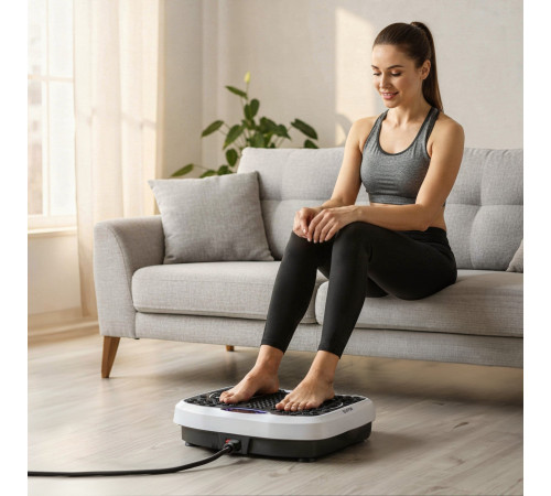 Вібраційна платформа One Fitness SVP08 чорно-біла