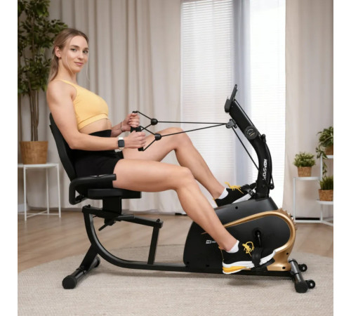 Велотренажер горизонтальний магнітний Hop-Sport HS-045L Volt чорно-золотистий Велотренажер горизонтальний магнітний Hop-Sport HS-045L Volt чорно-золотистий