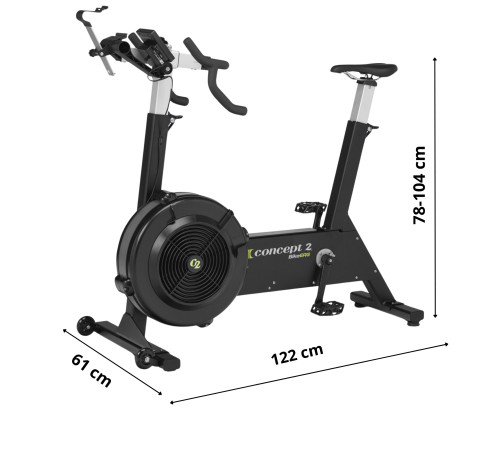 Велотренажер Concept2 BikeErg, чорний