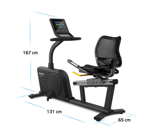 Велотренажер горизонтальний електричний inSPORTline Velocer RMB чорний