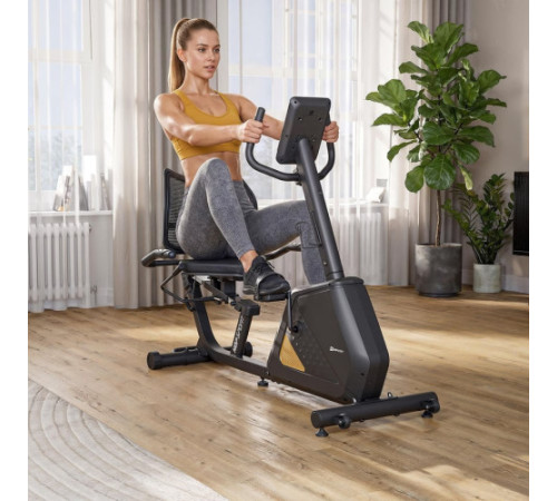 Велотренажер горизонтальний Hop-Sport HS-4500L Arkil чорно-золотистий