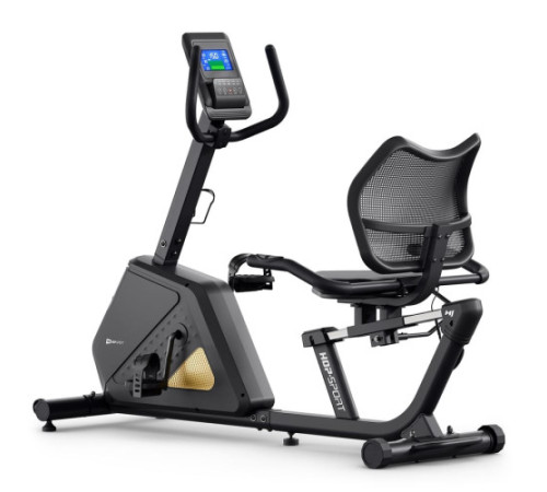 Велотренажер горизонтальний Hop-Sport HS-4500L Arkil чорно-золотистий