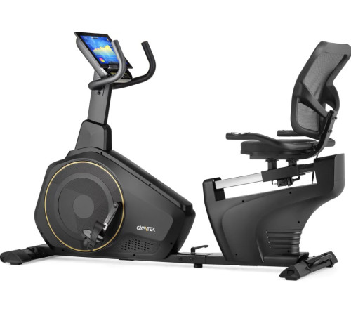 Велотренажер горизонтальний електромагнітний Gymtek XBR6000 чорно-золотистий