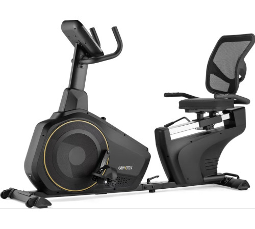 Велотренажер горизонтальний електромагнітний Gymtek XBR6000 чорно-золотистий