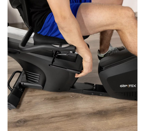 Велотренажер горизонтальний електромагнітний Gymtek XBR6000 чорно-золотистий