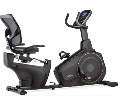 Велотренажер горизонтальний електромагнітний Gymtek XBR6000 чорно-золотистий