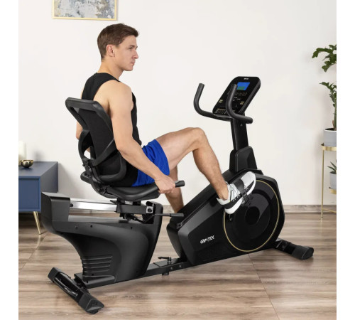 Велотренажер горизонтальний електромагнітний Gymtek XBR6000 чорно-золотистий