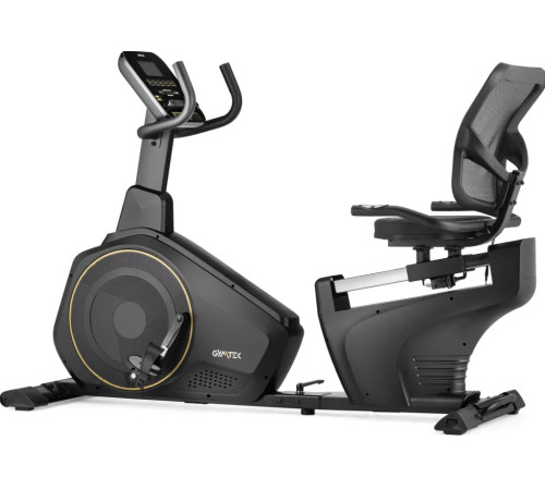 Велотренажер горизонтальний електромагнітний Gymtek XBR6000 чорно-золотистий