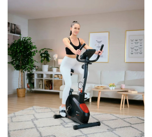 Велотренажер магнітний Hop-Sport HS-2080 Spark чорно-червоний (2025)