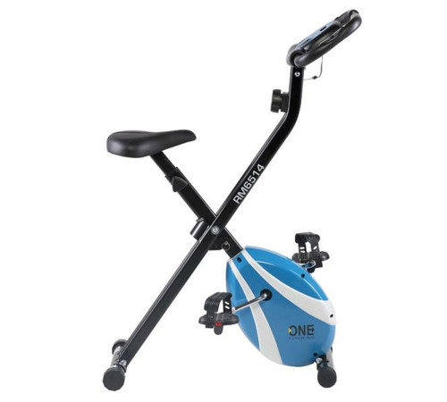 Велотренажер магнітний RM6514 ONE FITNESS - чорно-блакитний