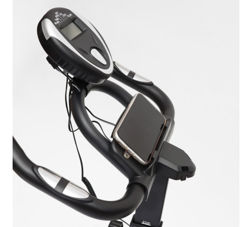 Велотренажер Bauerkraft чорно-білий