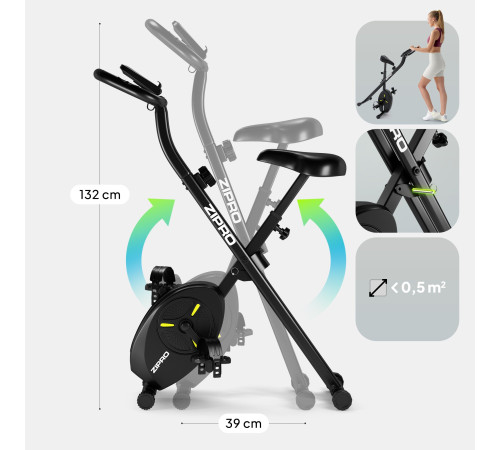 Велотренажер Zipro Eclipse X чорний