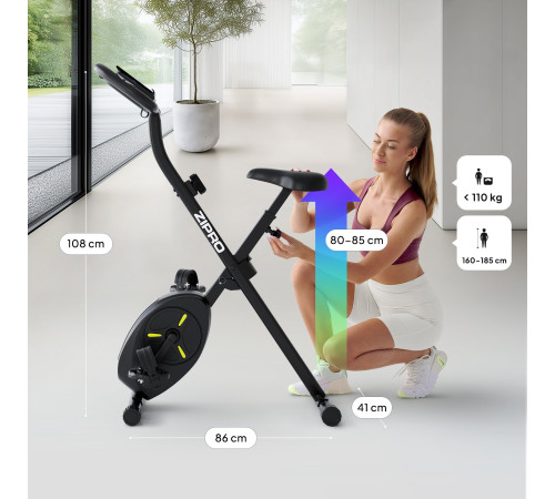 Велотренажер Zipro Eclipse X чорний