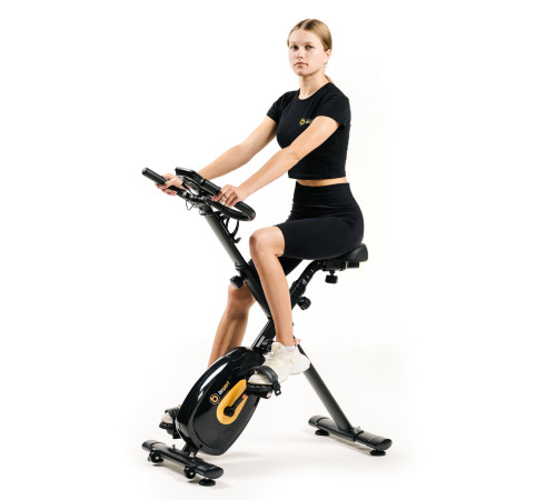 Велотренажер магнітний Besport BS-1560 XRAY чорно-жовтий