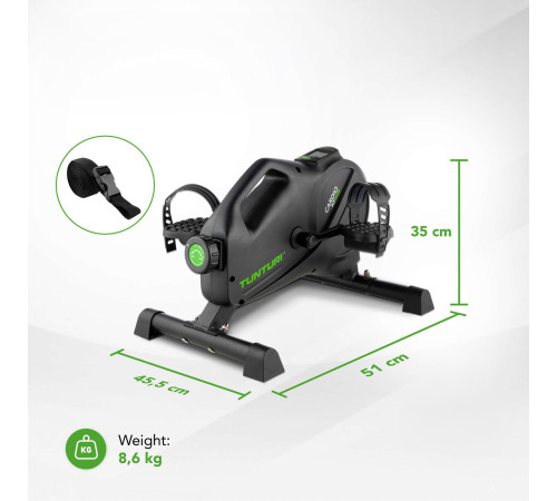 Велотренажер Tunturi Cardio Fit M40 з захисним килимком 100 х 70 см