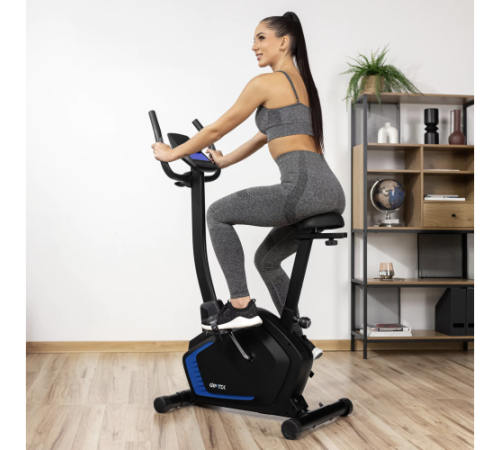 Велотренажер електромагнітний Gymtek XB1800, чорно-синій