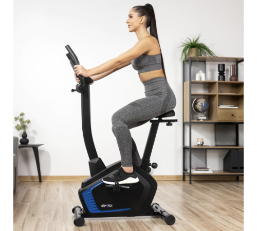 Велотренажер електромагнітний Gymtek XB1800, чорно-синій