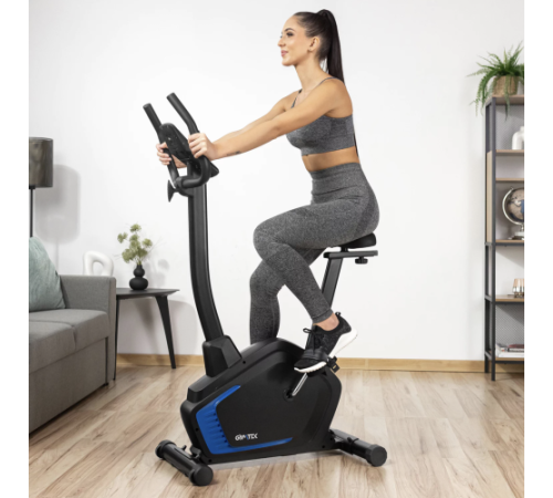 Велотренажер електромагнітний Gymtek XB1800, чорно-синій