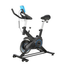 Велотренажер спінінговий механічний ONE FITNESS SW2501 блакитний 7 кг