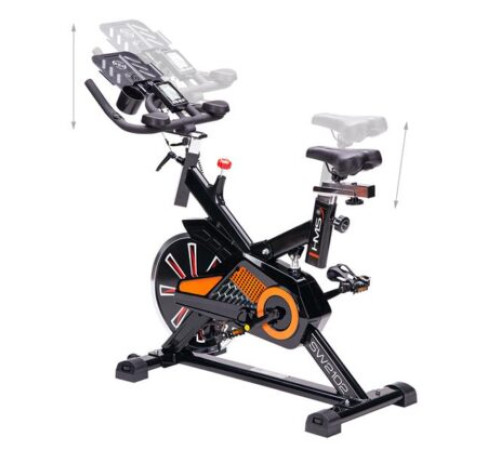 Велотренажер спінінговий механічний SW2102 – чорно-помаранчевий  