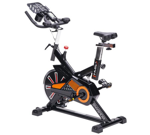 Велотренажер спінінговий механічний SW2102 – чорно-помаранчевий  