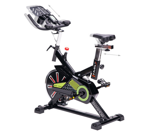 Велотренажер спінінговий механічний SW2102 – чорно-зелений 