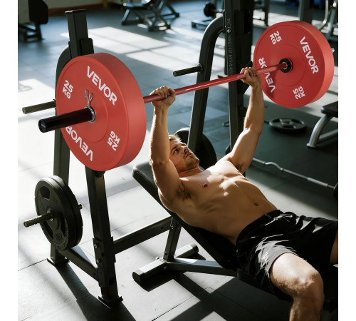 Гриф для штанги VEVOR 180 см, червоний