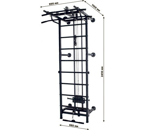 TOTALFIT Драбина гімнастична KRAFT SYSTEM 3 в 1 біла TOTALFIT Драбина гімнастична KRAFT SYSTEM 3 в 1 біла