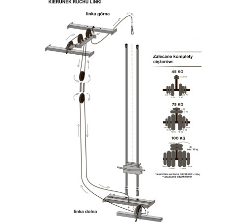 TOTALFIT Драбина гімнастична KRAFT SYSTEM 3 в 1 біла TOTALFIT Драбина гімнастична KRAFT SYSTEM 3 в 1 біла