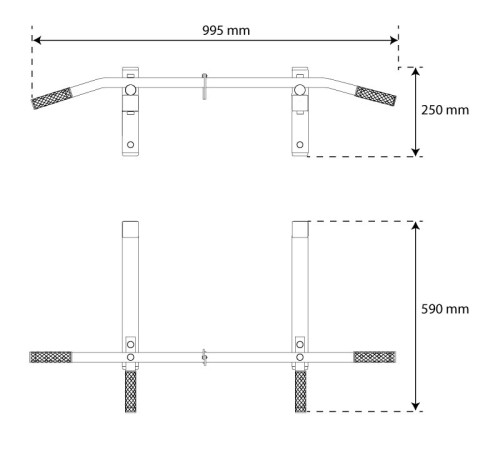 Турнік для підтягування настінний K-Sport KSSL107