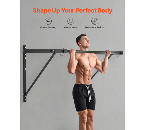 Турнік для підтягування VEVOR 200 кг, чорний